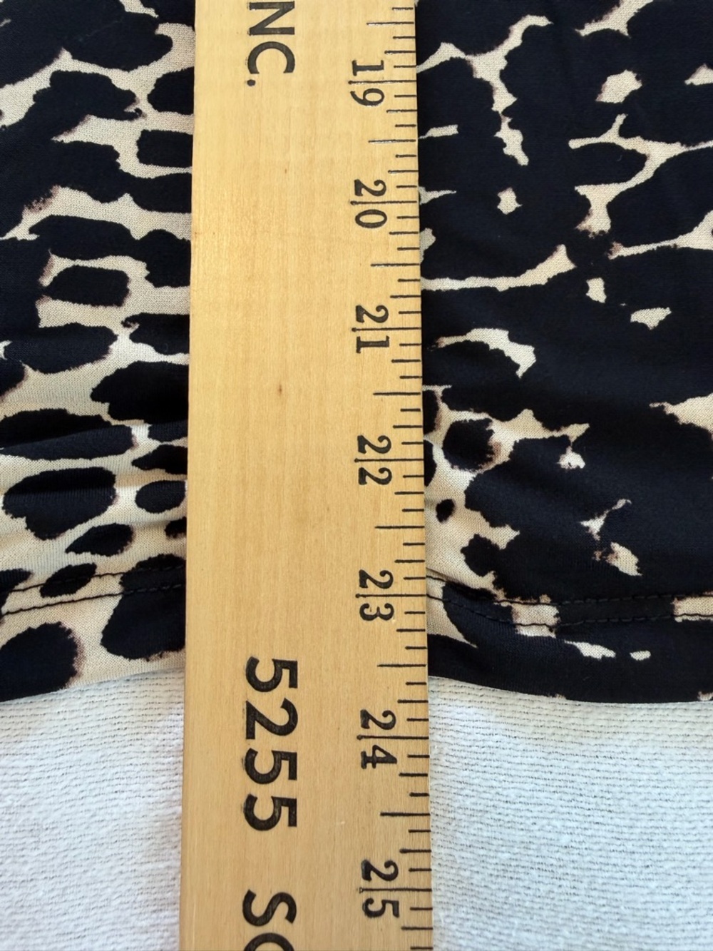 NWT DKNY Black and Cream Animal Print Wrap-Front Blouse - Picture 6 of 7
